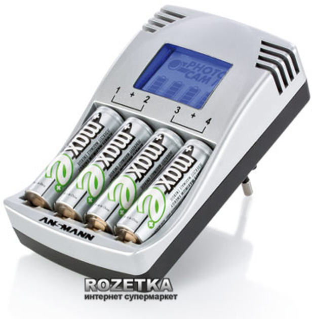 Зарядное устройство для аккумуляторов AA/AAA Ansmann PhotoCam IV + 4 AA ...