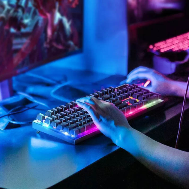 Ігрова клавіатура та мишка Hoco GM18 Luminous Набір дротовий для комп'ютера с RGB підсвіткою - зображення 4