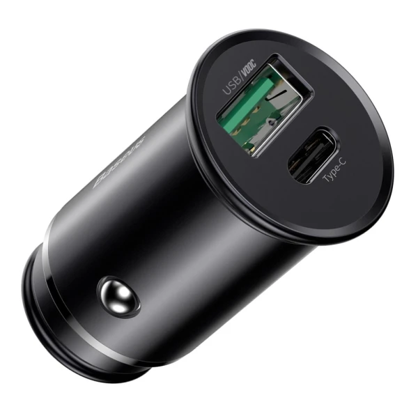 Автомобильное зарядное устройство Baseus Circular Metal PPS Quick Charger Car Charger 30W (VOOC) (CCYS-C01) - изображение 2