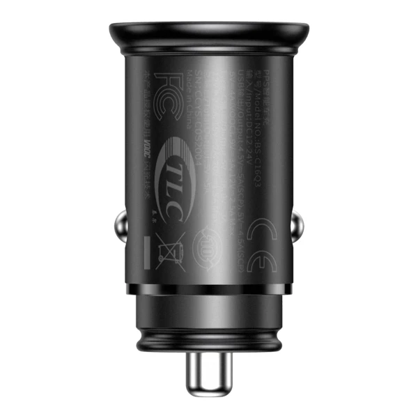 Автомобильное зарядное устройство Baseus Circular Metal PPS Quick Charger Car Charger 30W (VOOC) (CCYS-C01) - изображение 4