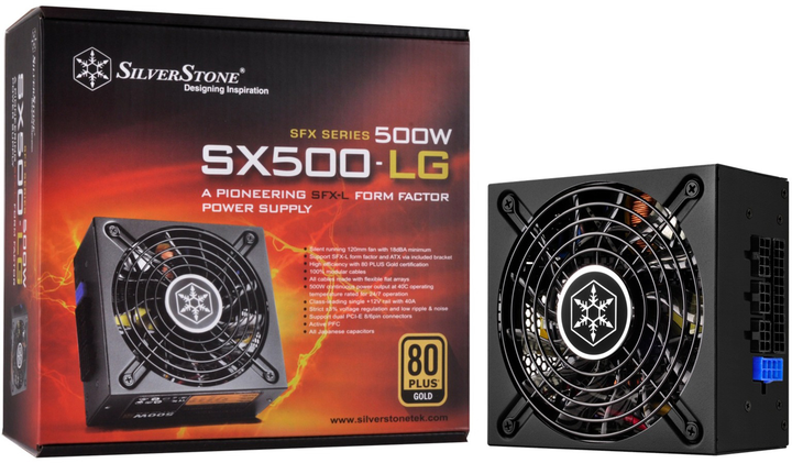 Zasilacz SilverStone SX500-LG Gold 500W V2.1 Black (SST-SX500-LG) - obraz 16