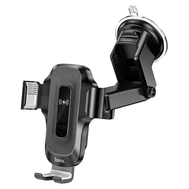 Автомобильный держатель автодержатель HOCO HW3 Wise Auto Induction Wireless Fast Charging Car Holder Center Console Black (6931474791849) - Фото 2 Автомобильный держатель автодержатель HOCO HW3 Wise Auto Induction Wireless Fast Charging Car Holder Center Console Black (6931474791849) - изображение 2