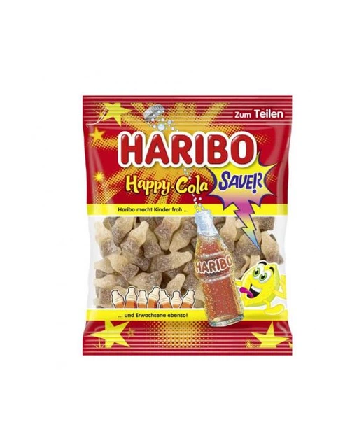 Жевательные конфеты Haribo Happy-Cola Sauer кислая кола 175 г - Фото 1 Жевательные конфеты Haribo Happy-Cola Sauer кислая кола 175 г - изображение 1