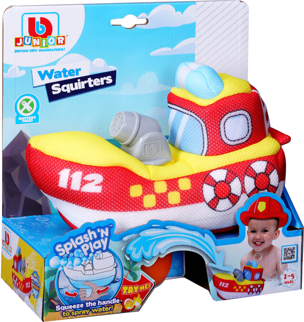 Zabawka do wody BB Junior Water Squirters Łódź strażacka (4893998890618) - obraz 4