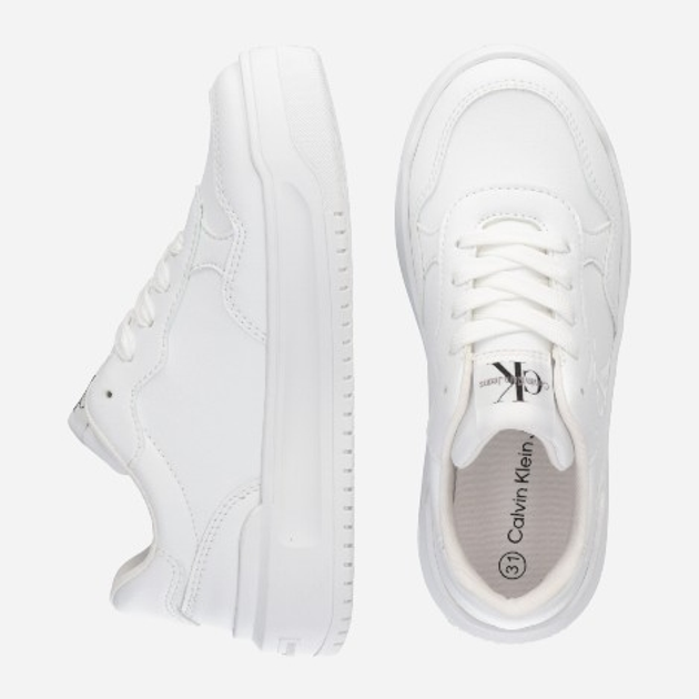 Sneakersy dziecięce dla dziewczynki Calvin Klein Jeans Low Cut Lace-up V3A9-80980-1355100 34 Białe (8052578650097) - obraz 4