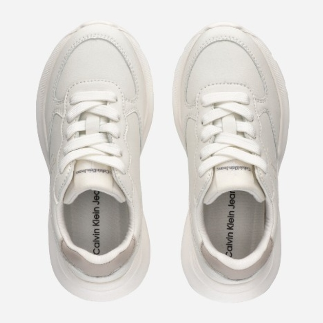 Sneakersy dziecięce dla dziewczynki Calvin Klein Jeans Low Cut Lace-up V3A9-80996-1355X511 35 Biały/Beżowy (8052578651506) - obraz 3