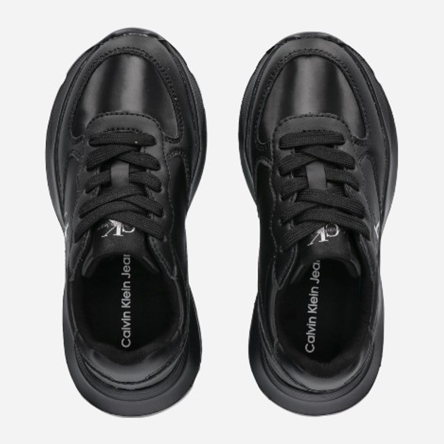 Підліткові кросівки для дівчинки Calvin Klein Jeans Low Cut Lace-up V3A9-80997-1752999 35 Чорні (8052578651704) - зображення 3