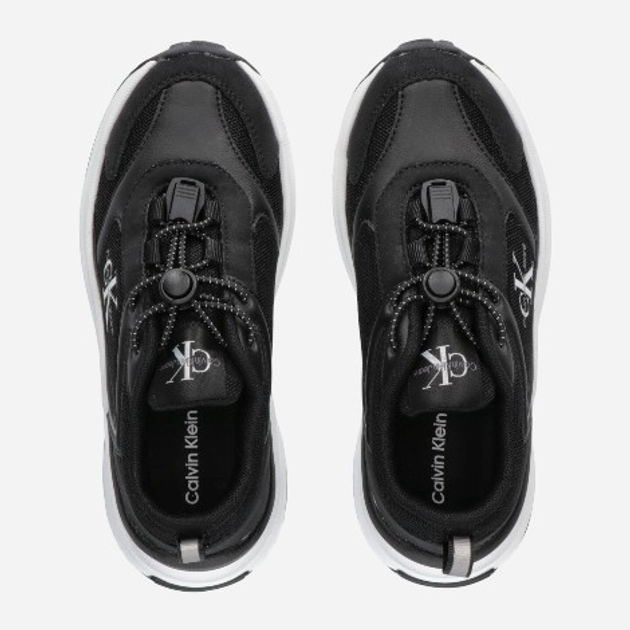 Buty sportowe chłopięce Calvin Klein Jeans Low Cut Lace-up V3X9-81076-1748999 35 Czarne (8052578656709) - obraz 3