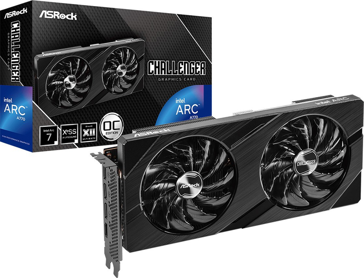 Відеокарта ASRock PCI-Ex Intel Arc A770 Challenger OC 16GB GDDR6 (256bit) (2150/17500) (HDMI, 3 x DisplayPort) (90-GA4VZZ-00UANF) - зображення 6