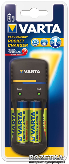 Varta - Varta - Pocket Chargeur + 4 piles rechargeables AA 1600