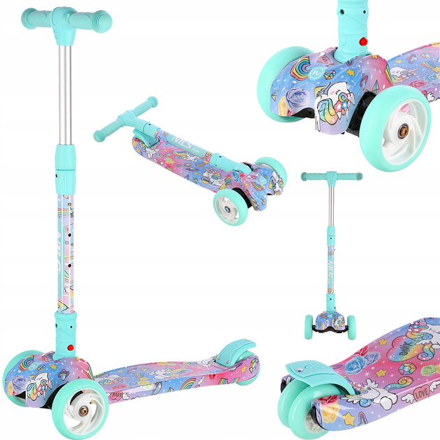 Самокат дитячий Nils Fun HLB15A М’ятний (5907695553192) - зображення 4