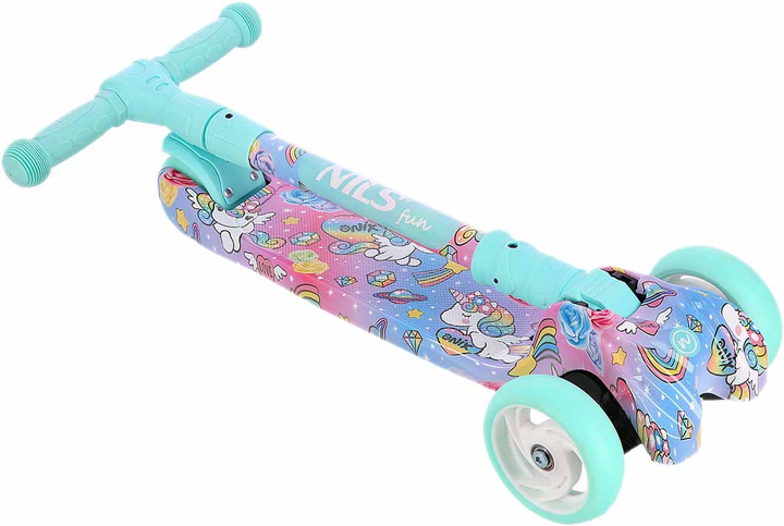 Самокат дитячий Nils Fun HLB15A М’ятний (5907695553192) - зображення 10