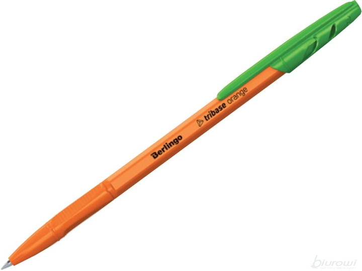 Zestaw długopisów kulkowych Berlingo Tribase Orange 0.7 mm Zielony 50 szt (4260107493006) - obraz 1