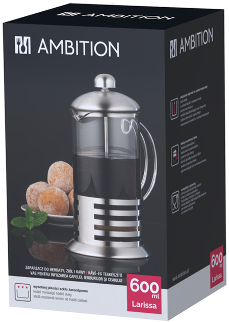 French press Ambition Larissa Pasy 600 ml (5904134124043) - obraz 4