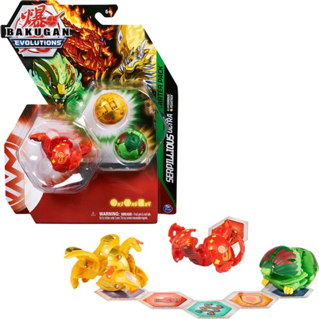 Ігровий набір Spin Master Bakugan Evolutions Ultra Serpillious 3 шт (0778988457511) - зображення 1