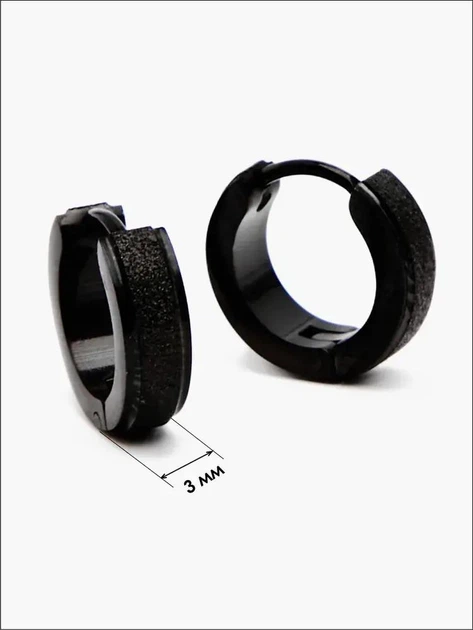 Сережки-кільця унісекс Космос Steel Evolution з медичної сталі з PVD покриттям Чорні пара - Фото 5 Сережки-кільця унісекс Космос Steel Evolution з медичної сталі з PVD покриттям Чорні пара - зображення 5