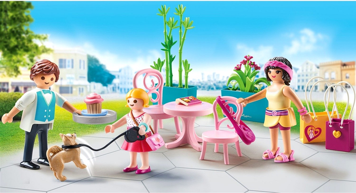 Zestaw zabawek Playmobil City Life Fashion Coffee Break 60 szt (4008789705938) - obraz 2