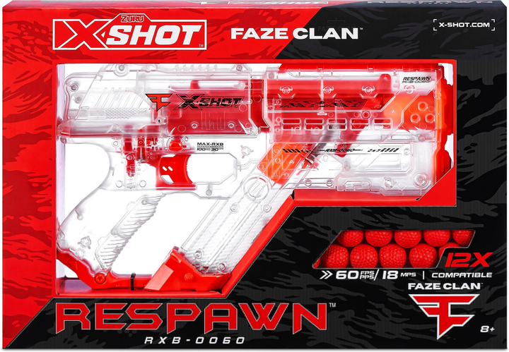 Pistolet Zuru X-Shot FaZe Clan runda odrodzenia (4894680020221) - obraz 1