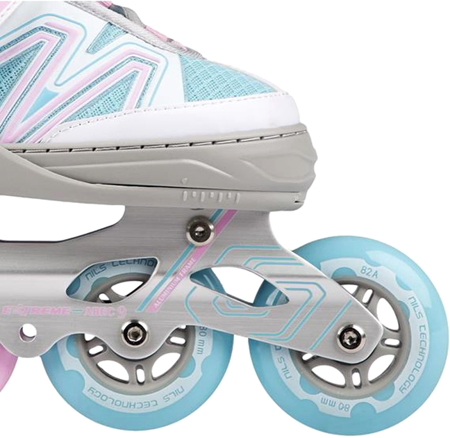 Rolki Nils Extreme Niebiesko-Szare L 39-42 (5907695535174) - obraz 4