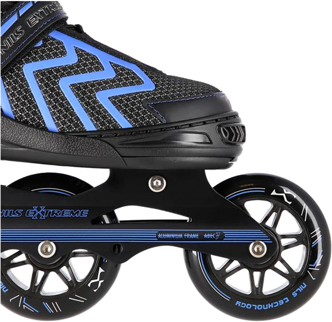 Rolki Nils Extreme Czarno-Niebieskie L 39-42 (5907695599305) - obraz 3