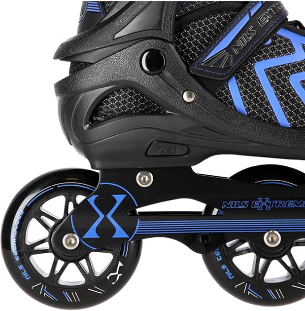 Rolki Nils Extreme Czarno-Niebieskie S 31-34 (5907695599282) - obraz 6
