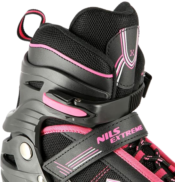 Ролики Nils Extreme Чорно-Рожевий S 31-34 (5907695599343) - зображення 7