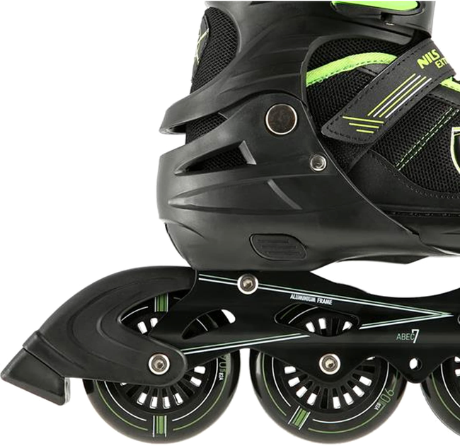 Ролики Nils Extreme Чорно-зелений L 39-42 (5907695599398) - зображення 6