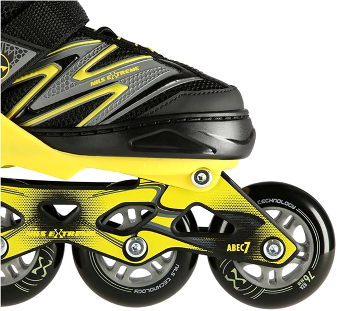 Ролики Nils Extreme Чорно-жовтий L 39-42 (5907695599572) - зображення 6