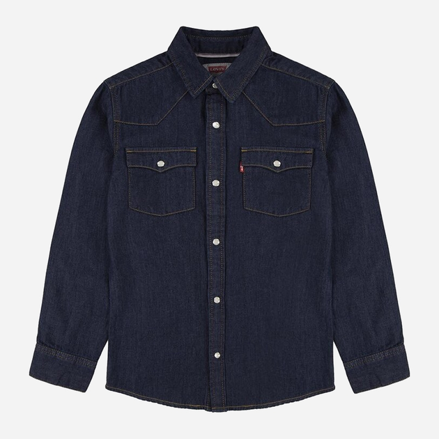 Koszula młodzieżowa chłopięca jeansowa Levi's 9E6866-D3C 10A 140 cm Granatowa (3666643024796) - obraz 1