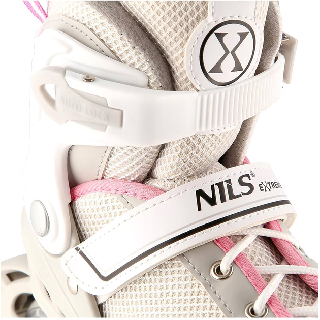 Rolki Nils Extreme 2 w 1 z wymienną płozą hokejową Szaro-Różowe S 29-33 (5907695524857) - obraz 4