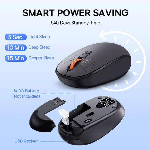 Беспроводная мышка Baseus F01A Wireless Mouse 2.4GHz - изображение 5