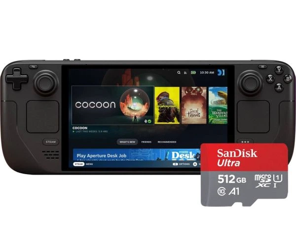 Игровая консоль Valve Steam Deck OLED 1Тb Black + Карта