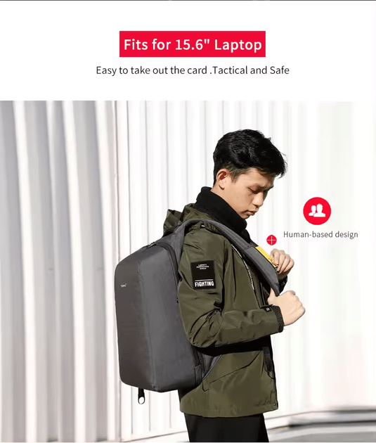 Рюкзак Tigernu T-B3361 15.6" Grey (T-B3361G) - зображення 3