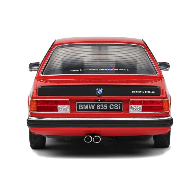 Модель автомобіля BMW 635 CSI (E24) 1984 Red by Solido, Scale 1:18