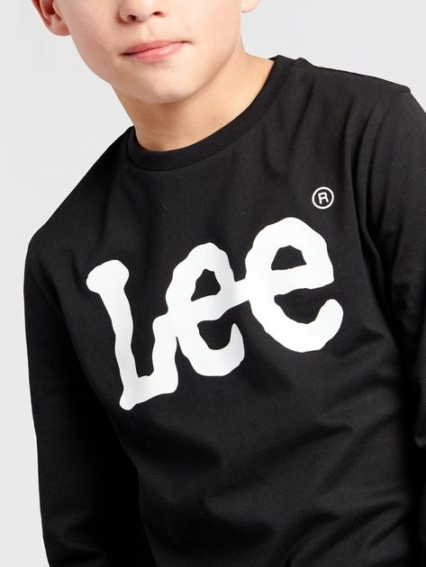 Підліткова футболка з довгими рукавами для хлопчика Lee LEE0004T-023 164-170 см Чорна (5059118803398) - зображення 3
