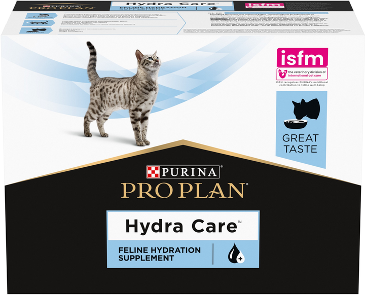 Opakowanie karmy dla dorosłych kotów Purina Pro Plan Hydra Care aby zwiększyć spożycie wody i zmniejszyć stężenie moczu 10 x 85 g (7613038944593) - obraz 1