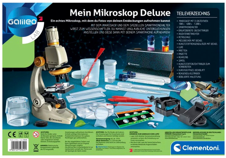 Zestaw doświadczalny Clementoni Galileo Lab Mój mikroskop Deluxe (8005125593491) - obraz 2