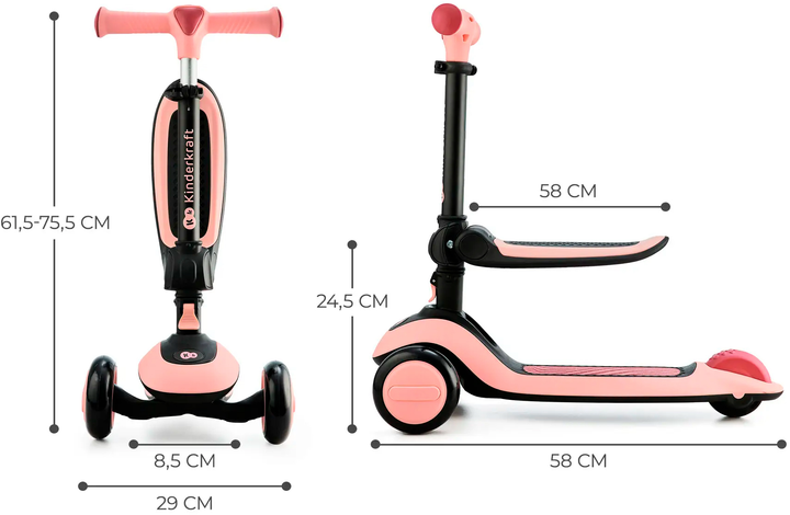 Самокат дитячий KinderKraft Halley Rose Рожевий (KRHALL00PNK0000) - зображення 5