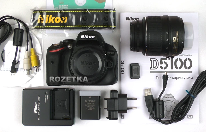 Фотоапарат Nikon D5100 18-55VR Kit (VBA310K001) купити на ROZETKA