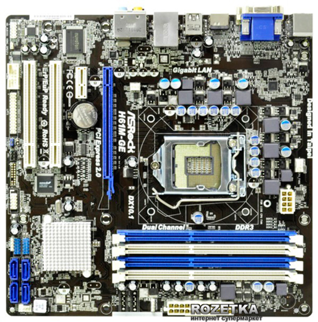 Материнская плата ASRock H61M-GE (s1155, Intel H61, PCI-Ex16) – фото ...