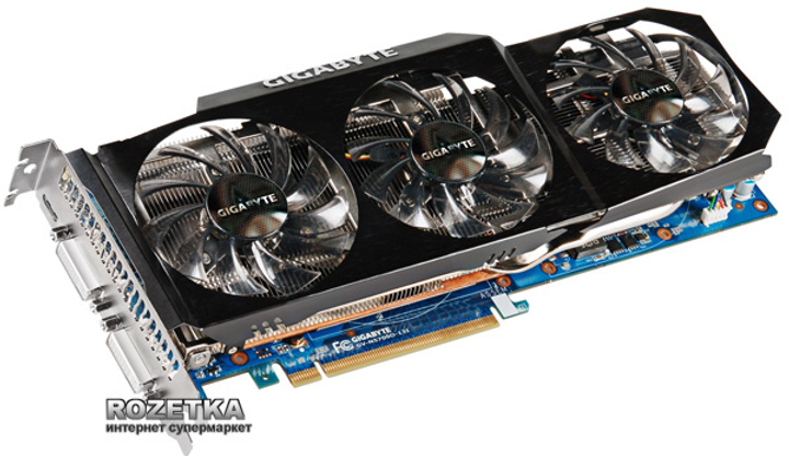 Gigabyte PCI-Ex GeForce GTX 570 1280MB GDDR5 (320bit) (845/3800) (2 x ...