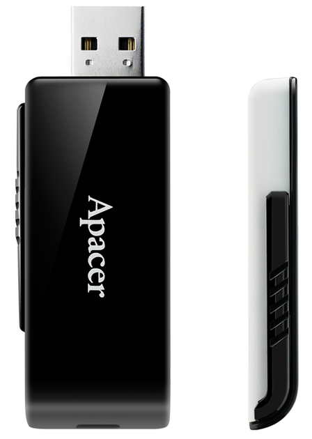Флеш-накопичувач Apacer AH350 128 ГБ USB 3.2 чорний - Фото 4 Флеш-накопичувач Apacer AH350 128 ГБ USB 3.2 чорний - изображение 4