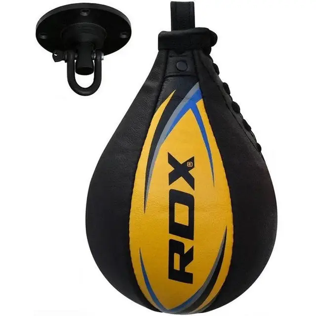 Пневмогруша боксерська RDX 2Y Boxing Speed Ball Leather Multi Yellow/Blue - Фото 5 Пневмогруша боксерська RDX 2Y Boxing Speed Ball Leather Multi Yellow/Blue - зображення 5