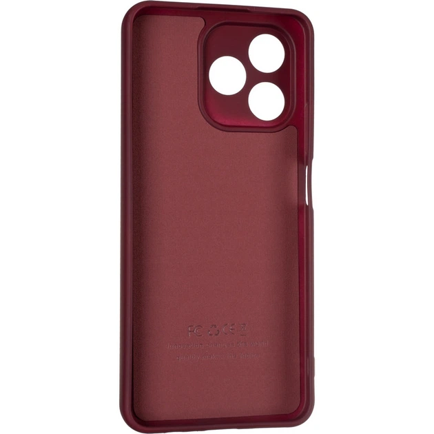 Чехол Fiji Full Soft Premium для Realme Note 50 (RMX3834) противоударный бампер с микрофиброй Bordo - изображение 3