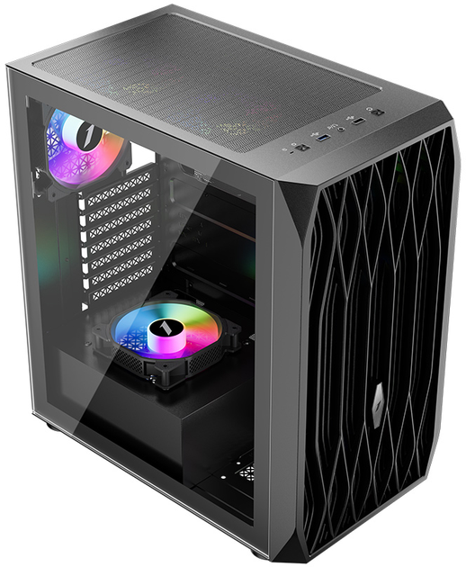 Корпус 1stPlayer AY7-4F1 Black - зображення 6