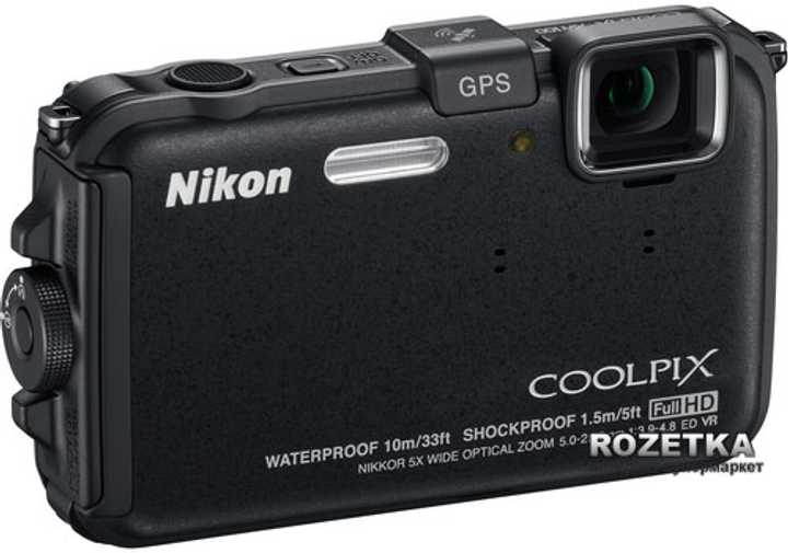 Фотоаппарат Nikon Coolpix AW100 Black (VMA891E1) купить на ROZETKA ...