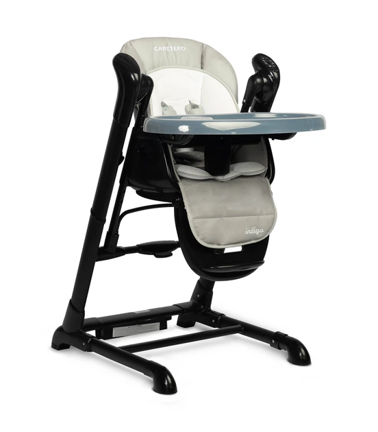 Стільчик для годування + гойдалка Caretero Indigo Black Grey TERO-7650 (5908310397153) - зображення 3