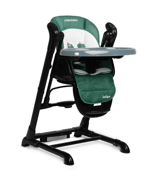 Стільчик для годування + гойдалка Caretero Indigo Black Green TERO-7651 (5908310397160) - зображення 3