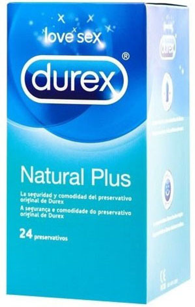 Prezerwatywy Durex Natural Plus Rubber Latex 24 szt (5038483867624) - obraz 1