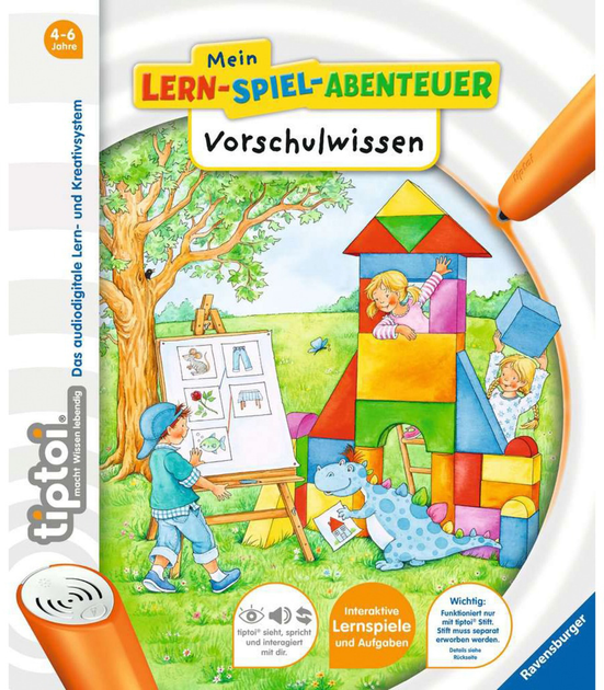 Książka dla dzieci Ravensburger Tiptoi Moja przygoda z grami edukacyjnymi: wiedza przedszkolna (9783473418053) - obraz 1